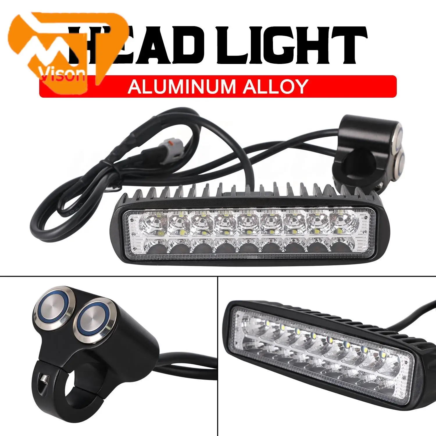 Motorcycle LED Front Headlight With Switch For Surron Sur-ron Sur ron Light bee X S Segway X160 X260 Electric Cross-country Bike
Motorcycle LED Front Headlight With Switch For Surron Sur-ron Sur ron Light bee X S Segway X160 X260 Electric Cross-country Bike