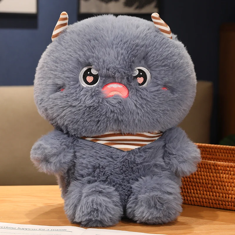 

Furry Kawaii Little Monster Doll Purple Hairy Animal Hold Pillow Big Eye Doll Plush Toy Girl Birthday Gift
