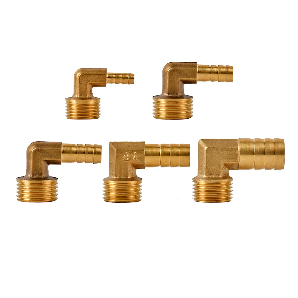 

PL Pagoda Connector 6 8 10 12 16mm Hose Barb Connector Hose Tail Thread 1/2 BSP Brass Pipe Fitting 1pcs