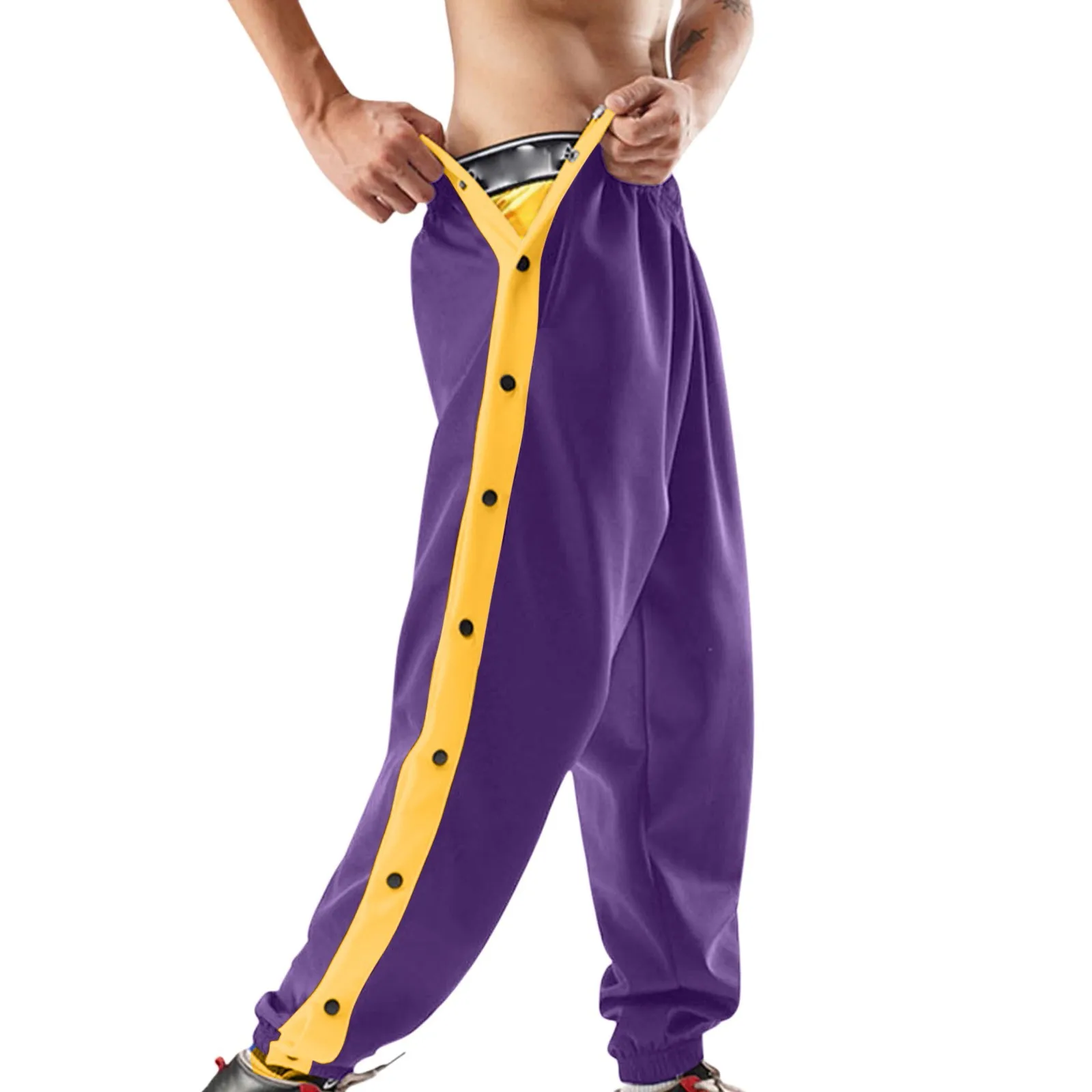 Men's Casual Sports Breasted High Split Trousers Summer Sweatpants Loose Elastic Waisted Bunched Feet Training Basketball Pants
Men's Casual Sports Breasted High Split Trousers Summer Sweatpants Loose Elastic Waisted Bunched Feet Training Basketball Pants