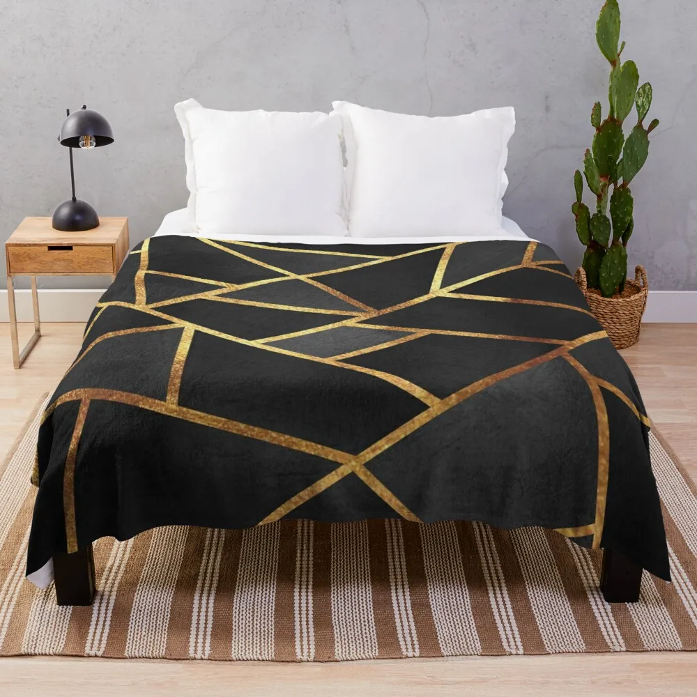 Black Gold Stone Geometric Throw Blanket extra large throw blanket designer blankets double summer blanket
Black Gold Stone Geometric Throw Blanket extra large throw blanket designer blankets double summer blanket