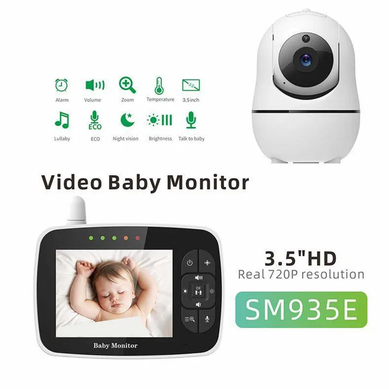 SM935E Baby Monitor with 3.5 Inch Color LCD Screen Video Two-way Intercom Baby Monitor Support Remote Camera Pan Zoom Camera
SM935E Baby Monitor with 3.5 Inch Color LCD Screen Video Two-way Intercom Baby Monitor Support Remote Camera Pan Zoom Camera
