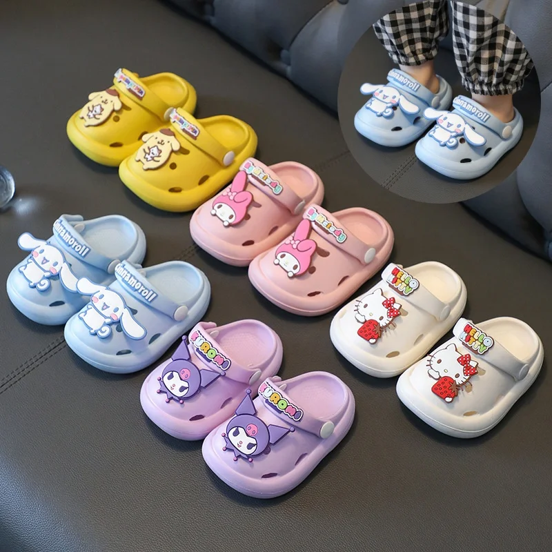 Детские летние тапочки Kawaii Sanrio, аниме мультфильм Kuromi Cinnamoroll, Детские комнатные тапочки, домашние Нескользящие шлепанцы, подарок для девочки
Детские летние тапочки Kawaii Sanrio, аниме мультфильм Kuromi Cinnamoroll, Детские комнатные тапочки, домашние Нескользящие шлепанцы, подарок для девочки