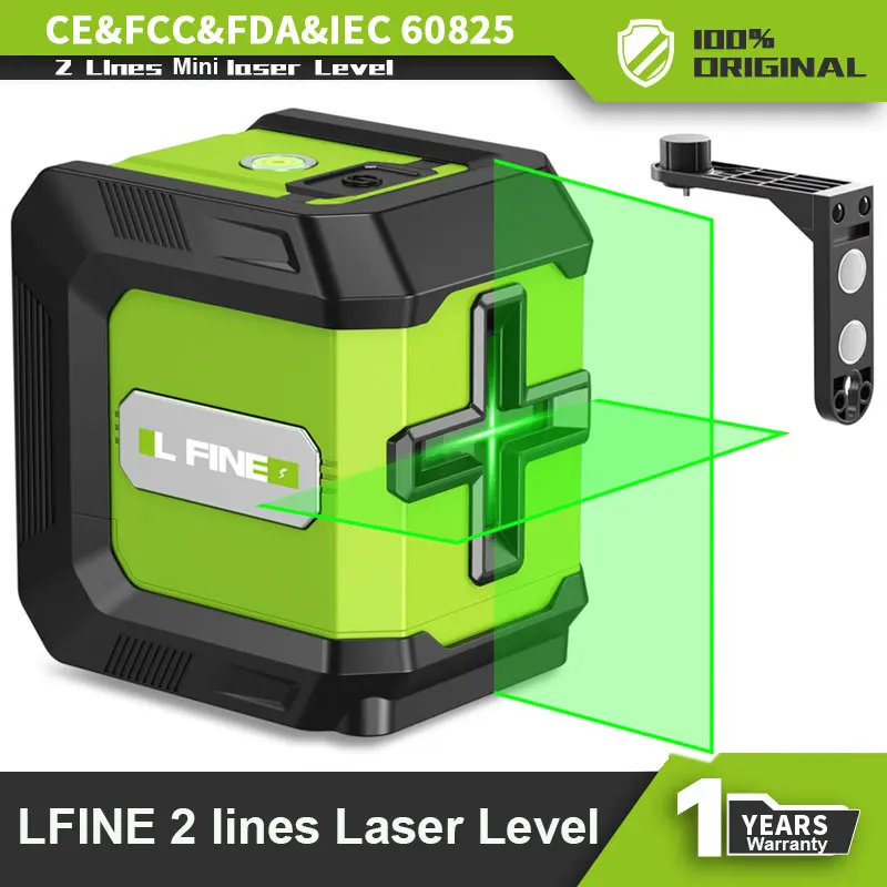 LFINE Mini 2 Lines Laser Level Self-Leveling Horizontal And Vertical Cross-Line Super Powerful Green Laser Beam Line
LFINE Mini 2 Lines Laser Level Self-Leveling Horizontal And Vertical Cross-Line Super Powerful Green Laser Beam Line