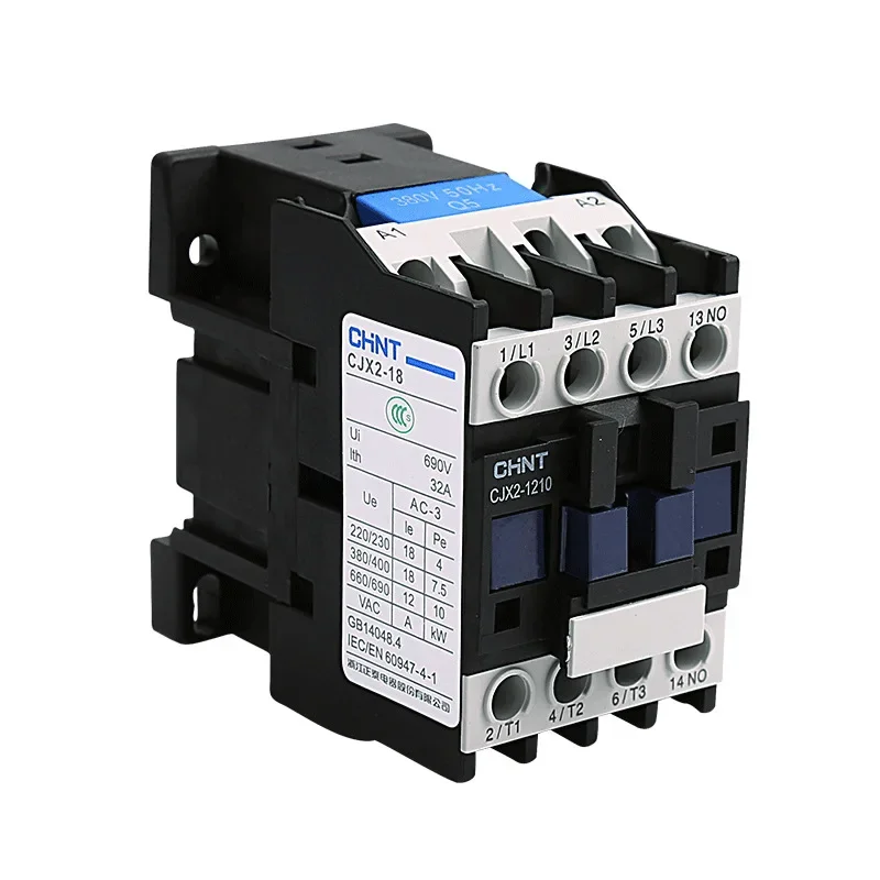

AC Contactor CJX2-1210/1201 24V36V110V220V380V 12A Three-phase Low Voltage