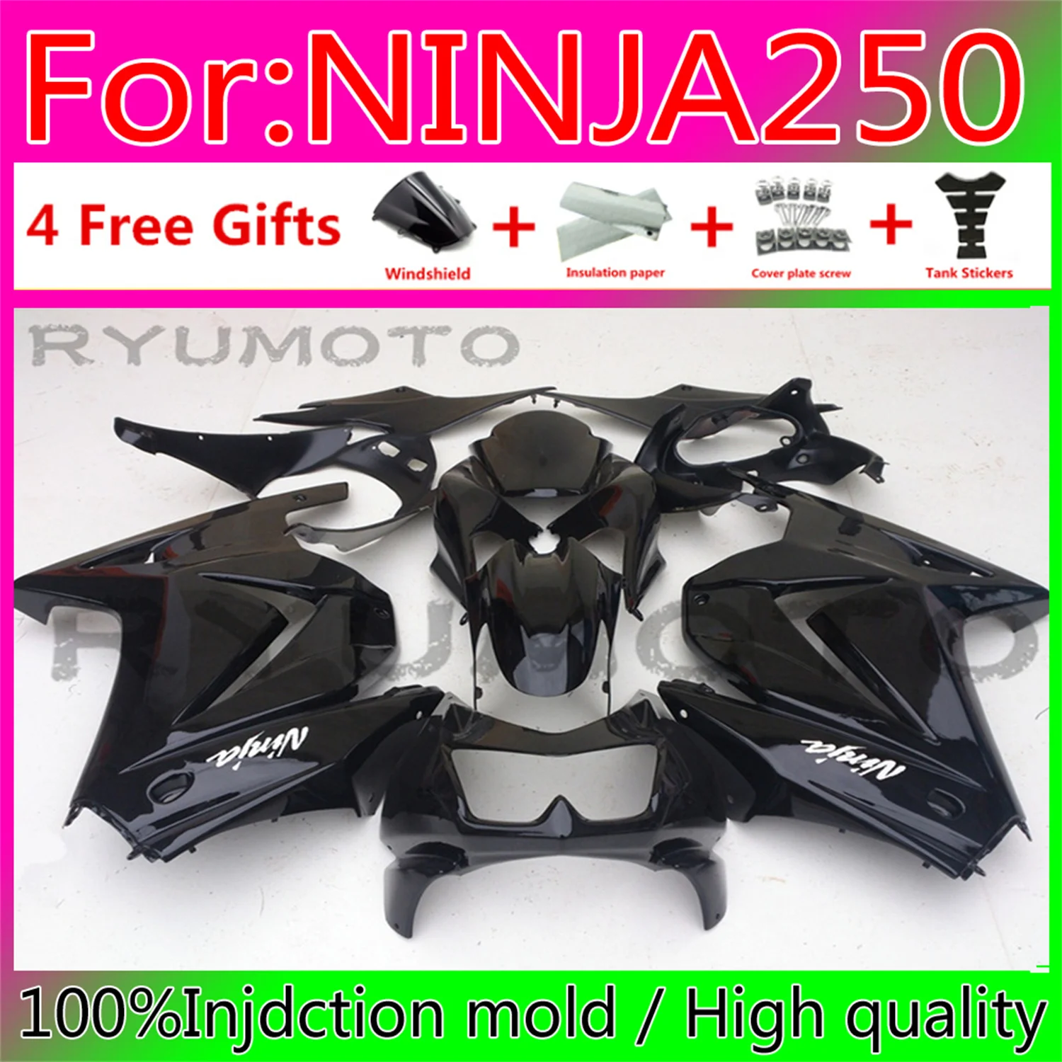 New ABS Injection Mold Fairings Fit For Kawasaki Ninja 250R 2008 2012 kawasaki NINJA 250R 2008-2012 Bodywork Fairing
New ABS Injection Mold Fairings Fit For Kawasaki Ninja 250R 2008 2012 kawasaki NINJA 250R 2008-2012 Bodywork Fairing
