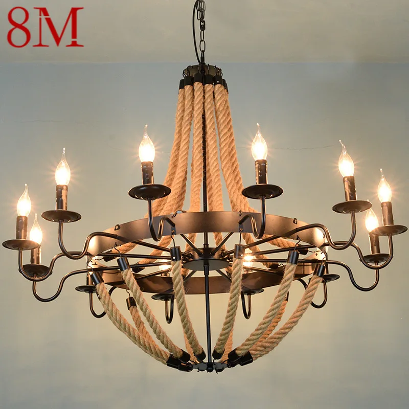 8M American Style Retrohemp Rope Chandelier Nostalgic Loft Industrial Style Internet Cafe Restaurant Hot Pot Sho Chandelier
8M American Style Retrohemp Rope Chandelier Nostalgic Loft Industrial Style Internet Cafe Restaurant Hot Pot Sho Chandelier