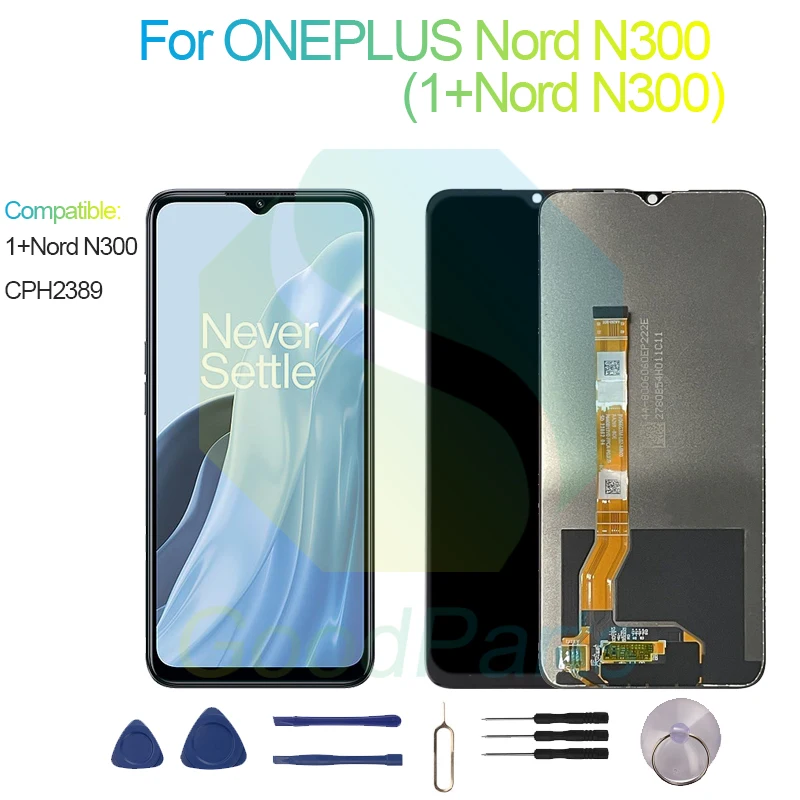 ЖК-дисплей для ONEPLUS Nord N300, экран 6,56 дюйма, CPH2389 1 + Nord N300, сенсорный дигитайзер в сборе, замена 
ЖК-дисплей для ONEPLUS Nord N300, экран 6,56 дюйма, CPH2389 1 + Nord N300, сенсорный дигитайзер в сборе, замена