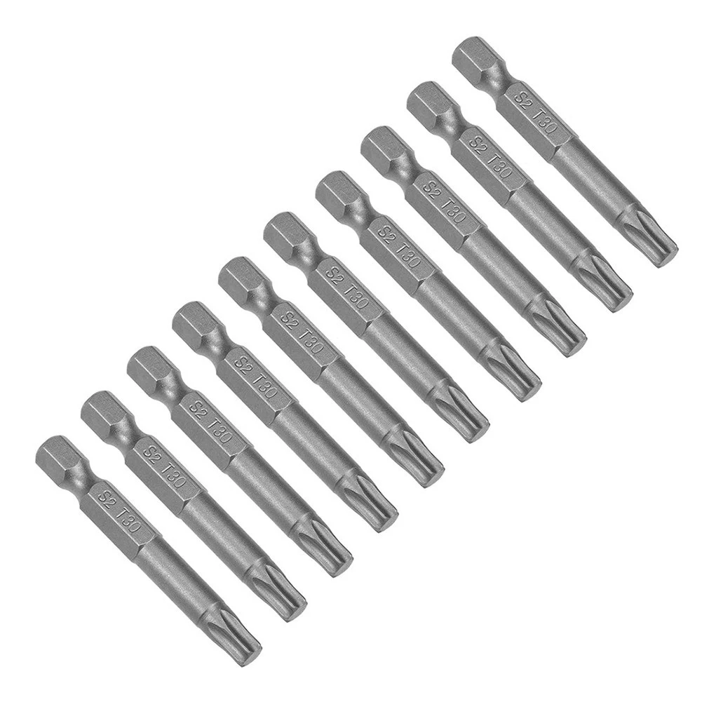 10pcs 50mm T30 Magnetic Long Torx Screwdriver Bit For Electric Electrician Screwdrivers Manual Screwdrivers Air Drill Power Tool
10pcs 50mm T30 Magnetic Long Torx Screwdriver Bit For Electric Electrician Screwdrivers Manual Screwdrivers Air Drill Power Tool