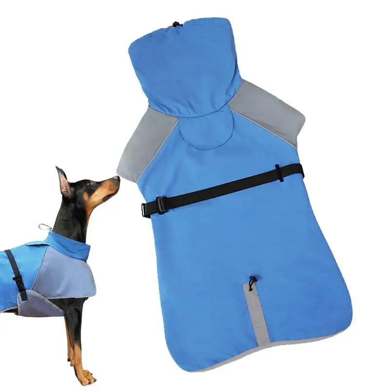 

Регулируемый водонепроницаемый дождевик для собаки, многоразовый теплый хлопковый дождевик для собаки, зимние большие дождевики для собак, товары для домашних животных