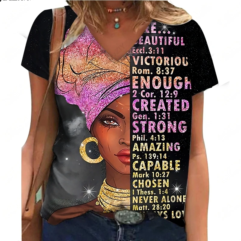 Women's T-Shirt 3d Print Short Sleeve African Beauty Harajuku V-Neck Top Tee New T-Shirt For Women Beautiful Clothing Oversized
Women's T-Shirt 3d Print Short Sleeve African Beauty Harajuku V-Neck Top Tee New T-Shirt For Women Beautiful Clothing Oversized