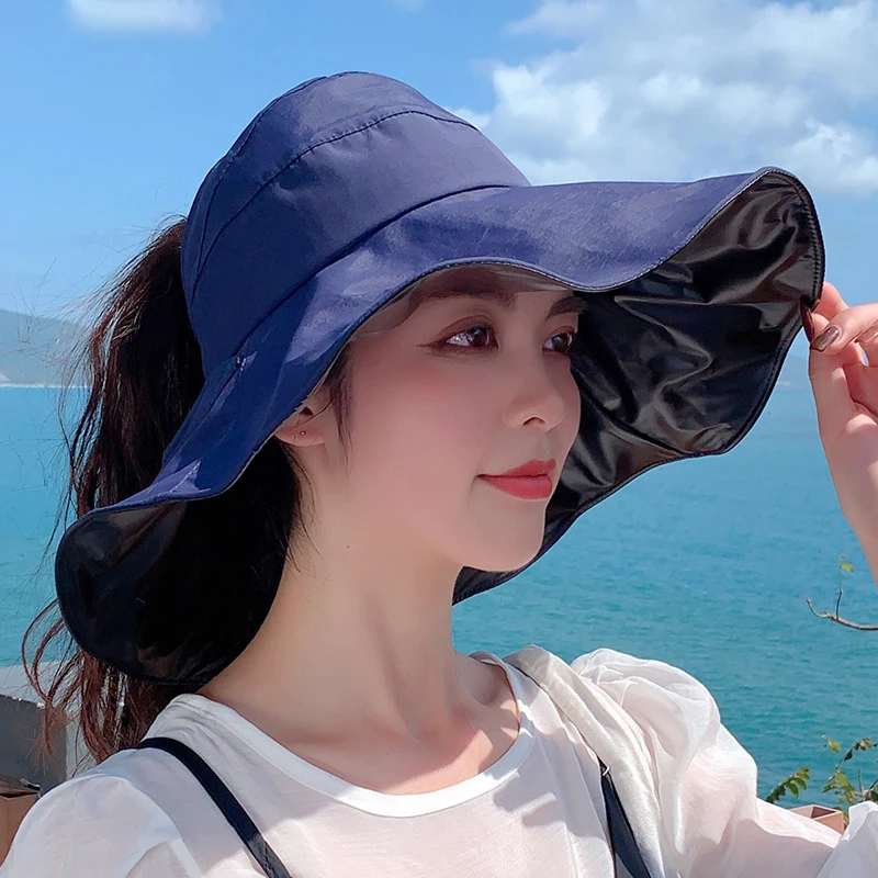 Summer Women Bucket Hat 13cm Large Brim Beach Sun Hat Bownot Breathable Empty Top Cap Solid Color Outdoor Hiking Fishing Panama
Summer Women Bucket Hat 13cm Large Brim Beach Sun Hat Bownot Breathable Empty Top Cap Solid Color Outdoor Hiking Fishing Panama