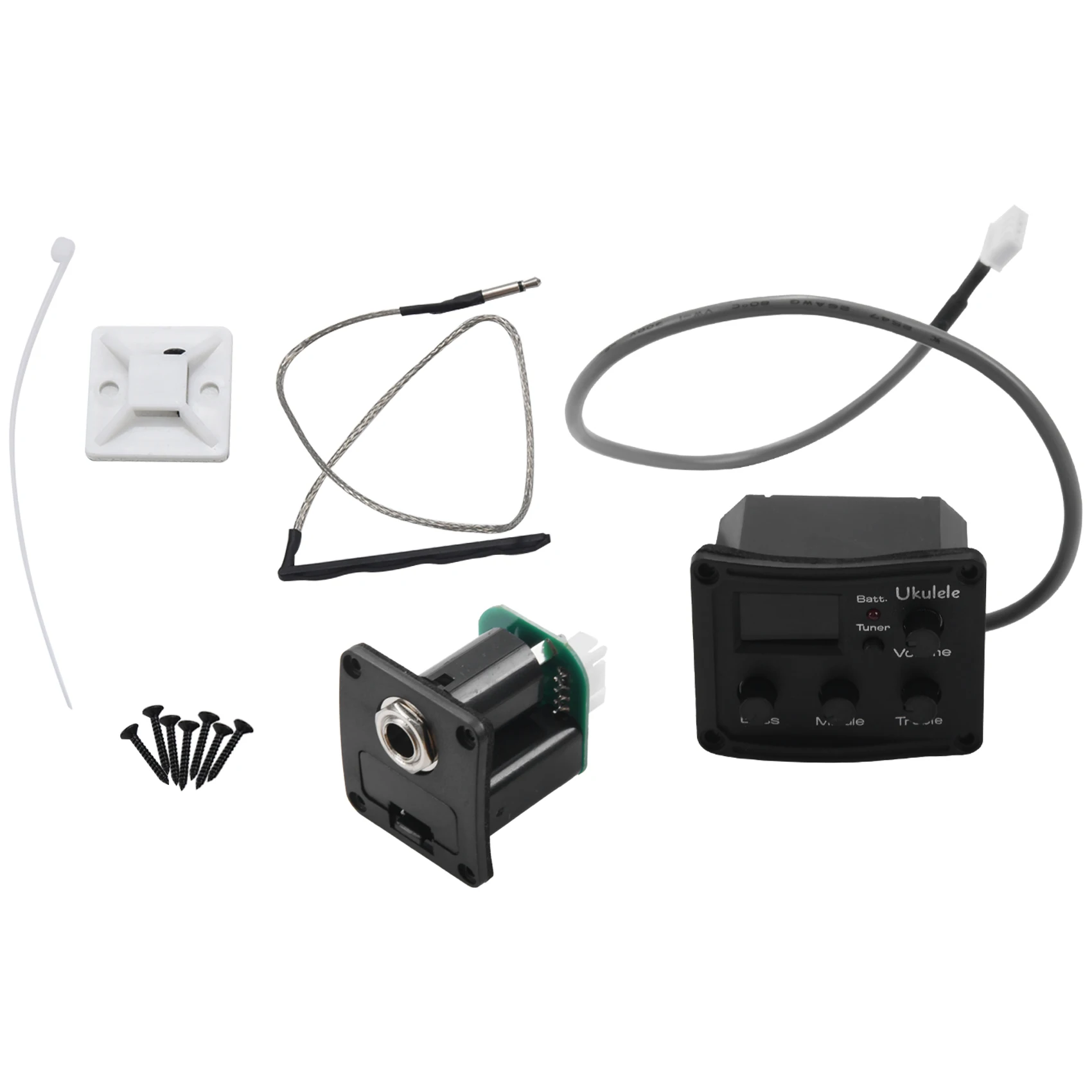 Ukelele Uke Piezo Pickup Preamp 3-Band EQ Equalizer Tuner System with LCD Display
Ukelele Uke Piezo Pickup Preamp 3-Band EQ Equalizer Tuner System with LCD Display