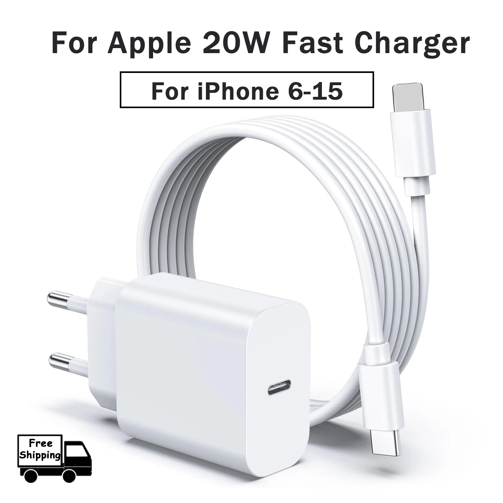 

PD 20W Fast Charger For Apple iPhone 15 11 13 12 14 Pro Max X XR XS 7 8 Plus Charging USB Type C To Lightning Cable Accessories