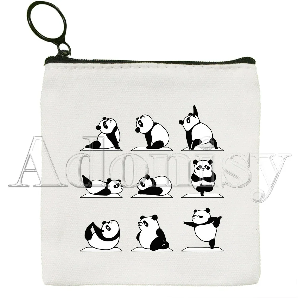 

Panda Coin Purse Vintage Mini Wallet Change Pouch Household Portable Keys Card Storage Card Bag Zipper