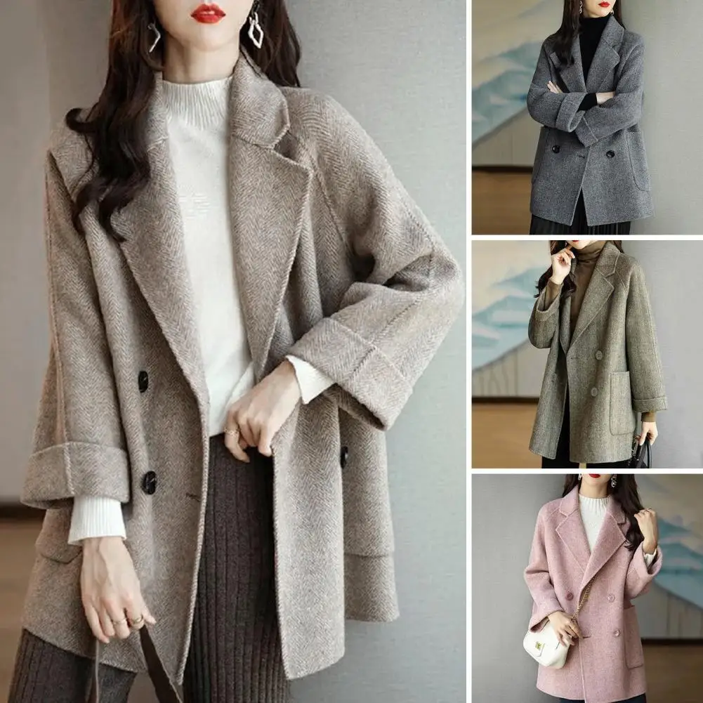 Women Thermal Jacket Mid-length Women Jacket Elegant Women's Mid-length Woolen Jacket Double or Single for Autumn/winter
Women Thermal Jacket Mid-length Women Jacket Elegant Women's Mid-length Woolen Jacket Double or Single for Autumn/winter