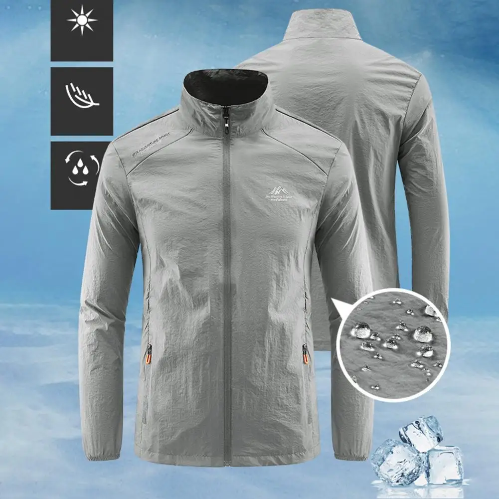 Sun Protection Clothing Stand Collar Ultra-thin Long Sleeves Anti-UV Summer Coat Plus Size Ice Silk Fishing Jacket Male Clothes
Sun Protection Clothing Stand Collar Ultra-thin Long Sleeves Anti-UV Summer Coat Plus Size Ice Silk Fishing Jacket Male Clothes