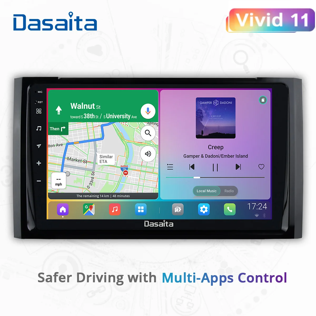 

Dasaita HA5480 For Toyota Tundra 2014 2015 2016 2017 2018 Car radio android 9" IPS Navi 1280*720 Car Head Unit Multimedia Stereo