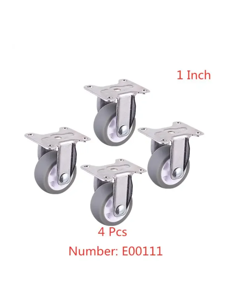 

4 Pcs/Lot Casers Spot 1 Inch Gray Tpe Directional Wheel Hole Distance 30 * 24mm Mute Furniture Fixed Pull Rod Shopping Basket