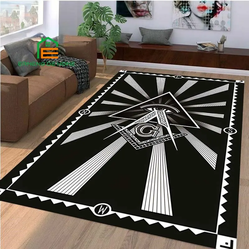 Masonic Pattern Rug for Bedroom Living Room Carpet for Kitchen Floor Mats Home Decor Non-Slip Floor Pad Rug 14 Sizes 
Masonic Pattern Rug for Bedroom Living Room Carpet for Kitchen Floor Mats Home Decor Non-Slip Floor Pad Rug 14 Sizes