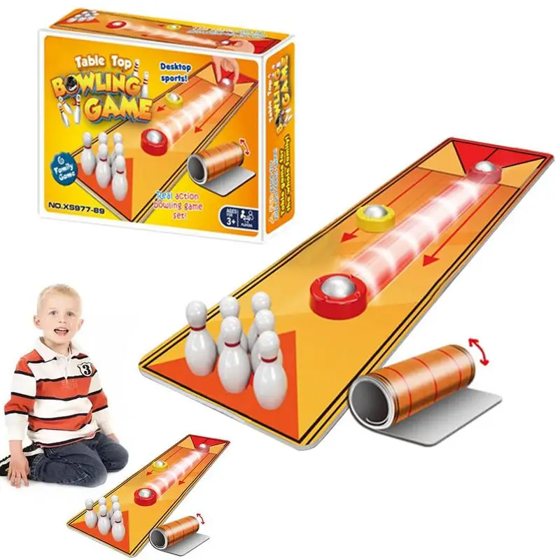 

Tabletop Mini Bowling Game Bowling Table Interactive Game Toy Miniature Sports Small Bowling Game Mini Bowling Table Set For