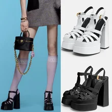 Sexy 2022 ROME Sandals Summer Buckle Super Chunky High Heel Sandals Fashion Party Thick Sole Hollow Platform Cover Toe Shoes
Sexy 2022 ROME Sandals Summer Buckle Super Chunky High Heel Sandals Fashion Party Thick Sole Hollow Platform Cover Toe Shoes