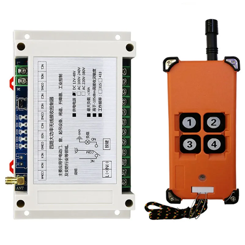 3000m DC12V 24V 36V 4CH Radio Controller RF Wireless Remote Control Overhead travelling crane System Receiver+number keys Remote
3000m DC12V 24V 36V 4CH Radio Controller RF Wireless Remote Control Overhead travelling crane System Receiver+number keys Remote