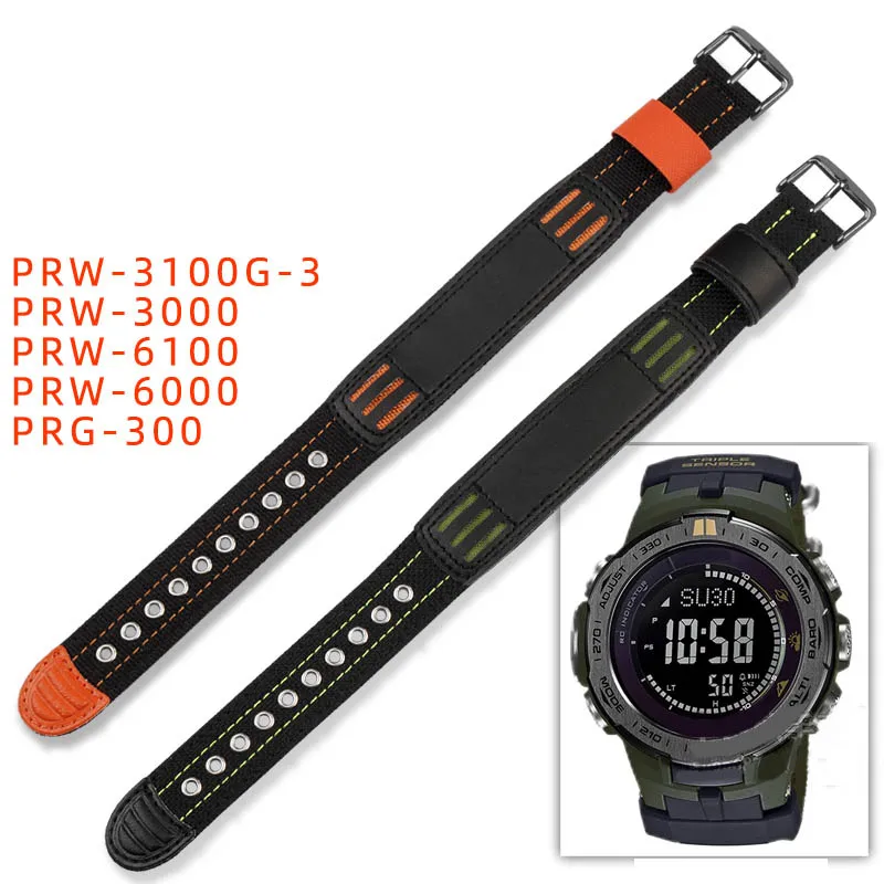 Модифицированный нейлоновый сменный ремешок для часов Casio G-Shock PRW3100/6000/6100Y, аксессуары для мужских часов серии PRG-300/250/510
Модифицированный нейлоновый сменный ремешок для часов Casio G-Shock PRW3100/6000/6100Y, аксессуары для мужских часов серии PRG-300/250/510