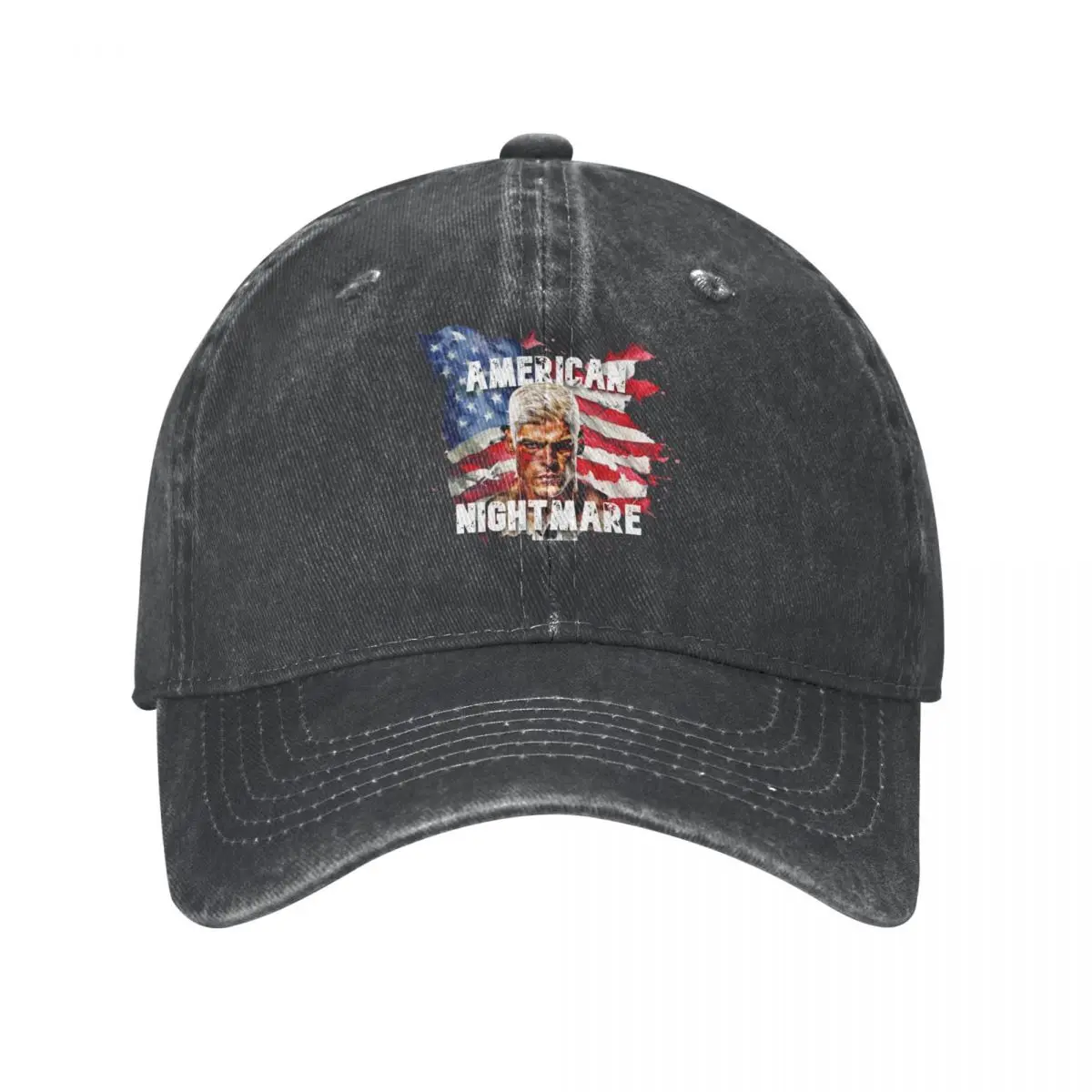 

Vintage USA Wrestling Cody Rhodes Trucker Hat Unisex Distressed Denim Washed Cap The American Nightmare Outdoor Activities Cap