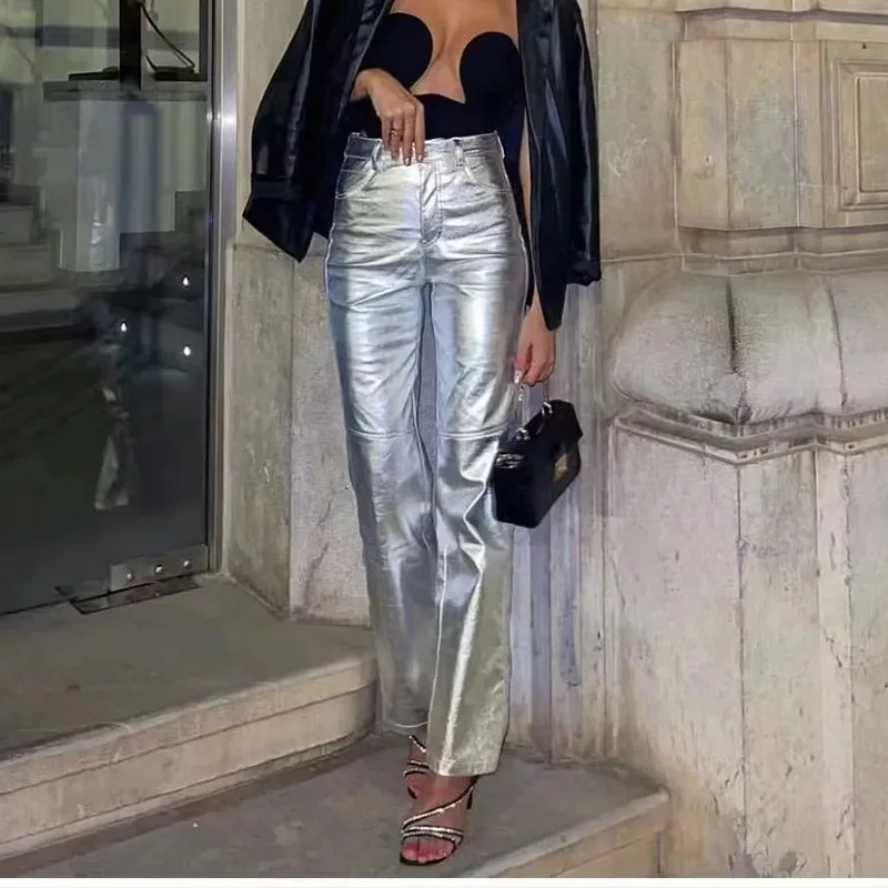 Women's Pants HIgh Waist Trousers Solid Wide Pant Elegant Fashion With Pocket Pant za traf Casual Loose Ladies ins Woman Pant
Women's Pants HIgh Waist Trousers Solid Wide Pant Elegant Fashion With Pocket Pant za traf Casual Loose Ladies ins Woman Pant