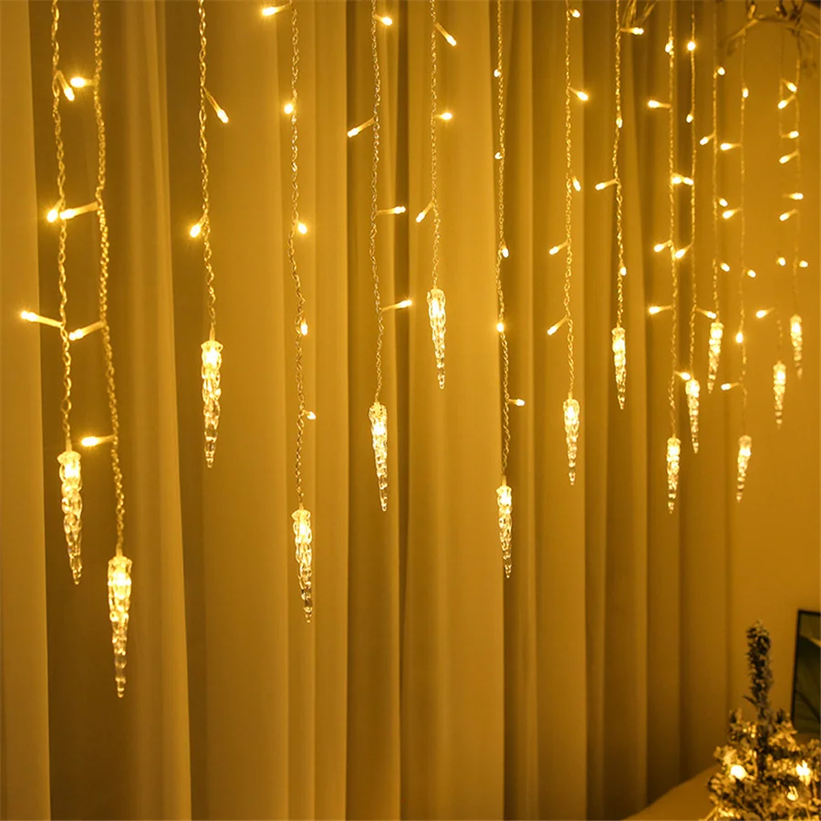 8 Modes Waterproof LED Icicle Fairy Curtain String Lights Outdoor 3.5M Christmas Garland Lights for Party Wedding Garden Decor
8 Modes Waterproof LED Icicle Fairy Curtain String Lights Outdoor 3.5M Christmas Garland Lights for Party Wedding Garden Decor