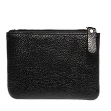 

Zero Wallet Female Unisex 2021 New Litchi Grain Zip Coin Bag Of Pure Color PU Soft Package Pickup