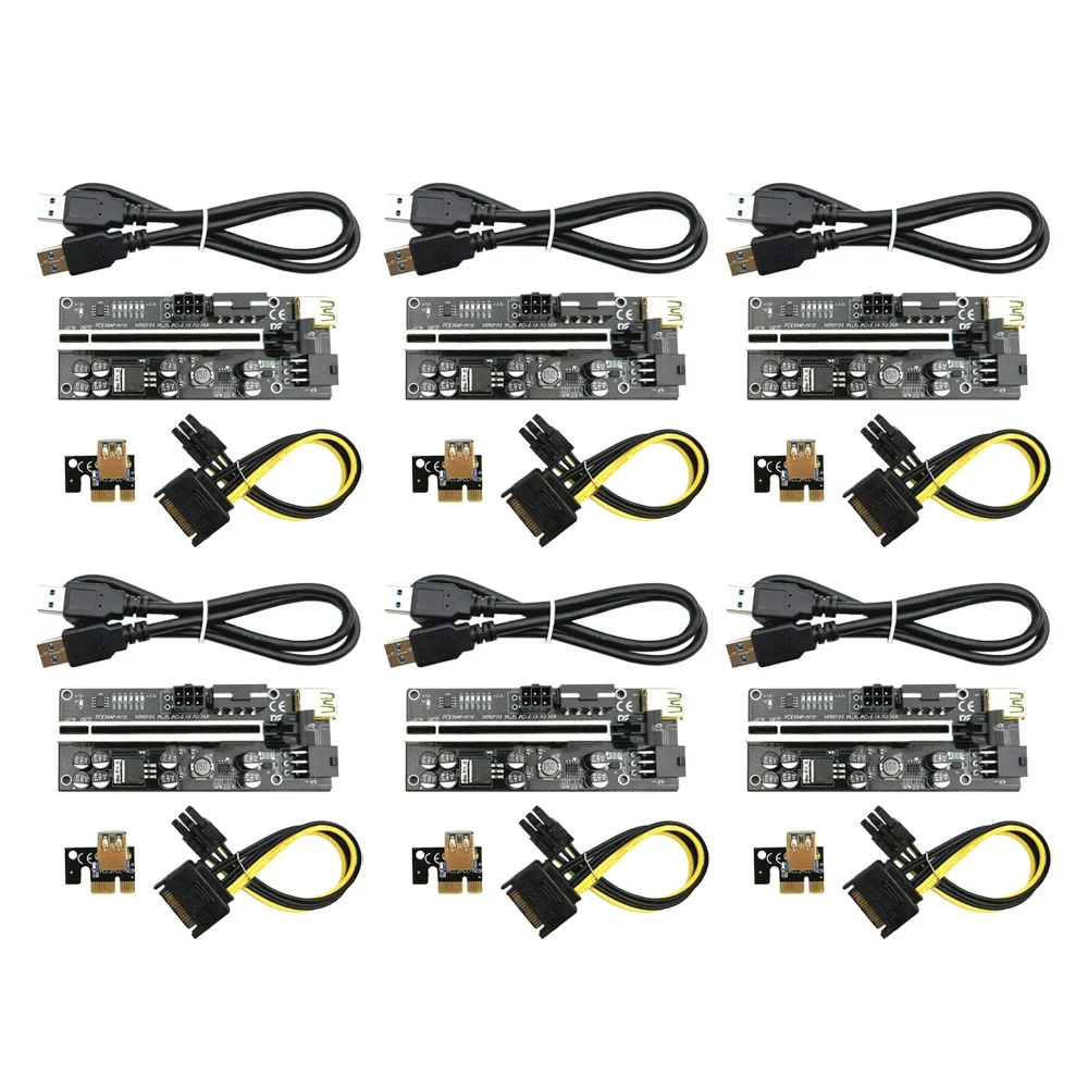 VER010S PLUS PCI-E 1X to 16X Riser Card Extension Cable USB 3.0 High-Speed Graphics Card 8 Solid Capacitors Black
VER010S PLUS PCI-E 1X to 16X Riser Card Extension Cable USB 3.0 High-Speed Graphics Card 8 Solid Capacitors Black