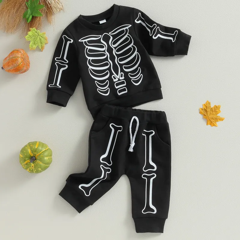 Halloween Baby Boys Girls Pant Sets Autumn Clothes Outfits Long Sleeve Skeleton Print Tops and Pants Sets Baby Items Clothing
Halloween Baby Boys Girls Pant Sets Autumn Clothes Outfits Long Sleeve Skeleton Print Tops and Pants Sets Baby Items Clothing