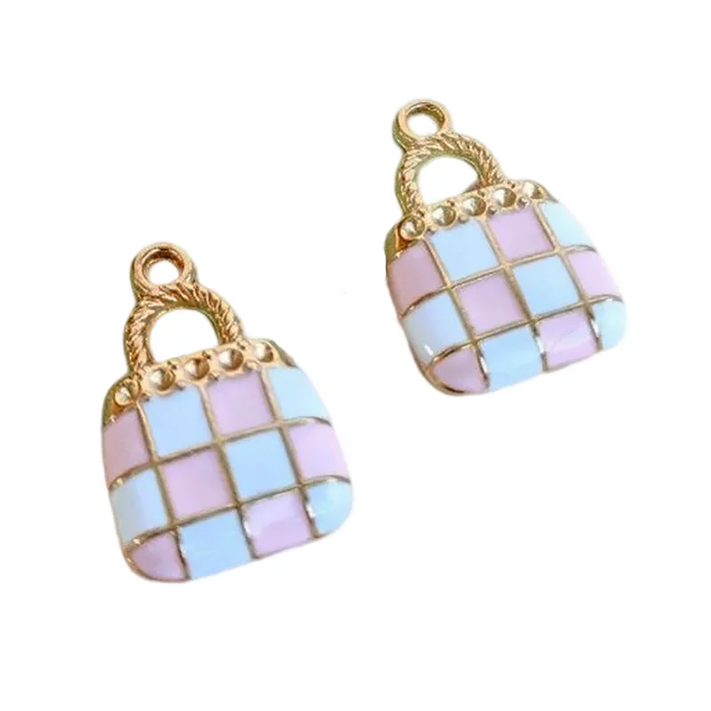 WZNB 10Pcs Enamel Handbag Charms Plaid Bag Alloy Pendant for Jewelry Making Handmade Earring Bracelet Necklace Diy Accessories
WZNB 10Pcs Enamel Handbag Charms Plaid Bag Alloy Pendant for Jewelry Making Handmade Earring Bracelet Necklace Diy Accessories