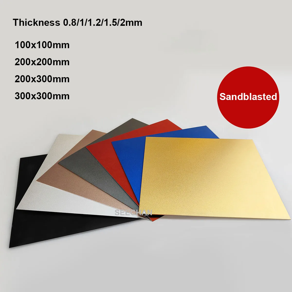 Colorful Anodized Aluminum Alloy Plate 5052 Aluminum Sandblasted Surface Aluminum Sheet Black Silver Gold Blue Grey Red
Colorful Anodized Aluminum Alloy Plate 5052 Aluminum Sandblasted Surface Aluminum Sheet Black Silver Gold Blue Grey Red