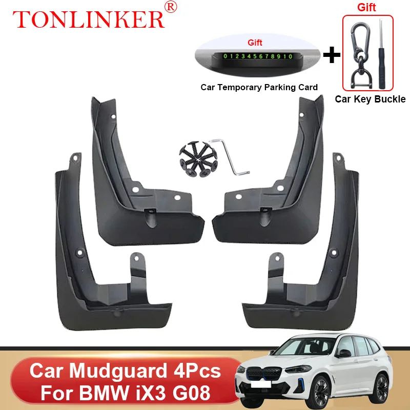TONLINKER Car Mudguard For BMW iX3 IX 3 G08 Suv 2021 2022- Mudguards Splash Guards Front Rear Fender Mudflaps Accessories
TONLINKER Car Mudguard For BMW iX3 IX 3 G08 Suv 2021 2022- Mudguards Splash Guards Front Rear Fender Mudflaps Accessories