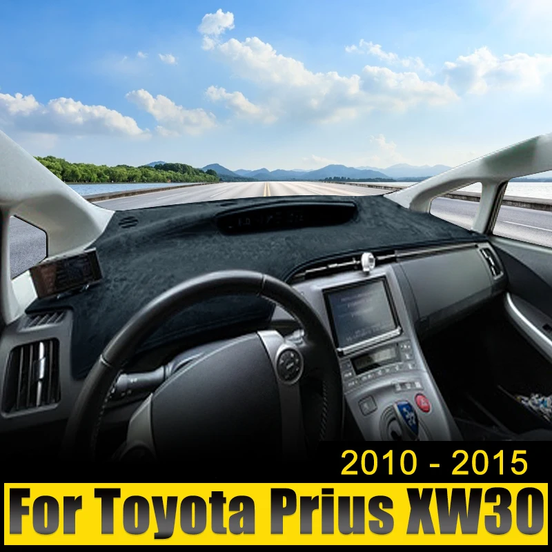 

Car Dashboard Cover Avoid Light Pad Sun Shade Anti-UV Carpets Non-Slip Mats For Toyota Prius XW30 2010 2011 2012 2013 2014 2015