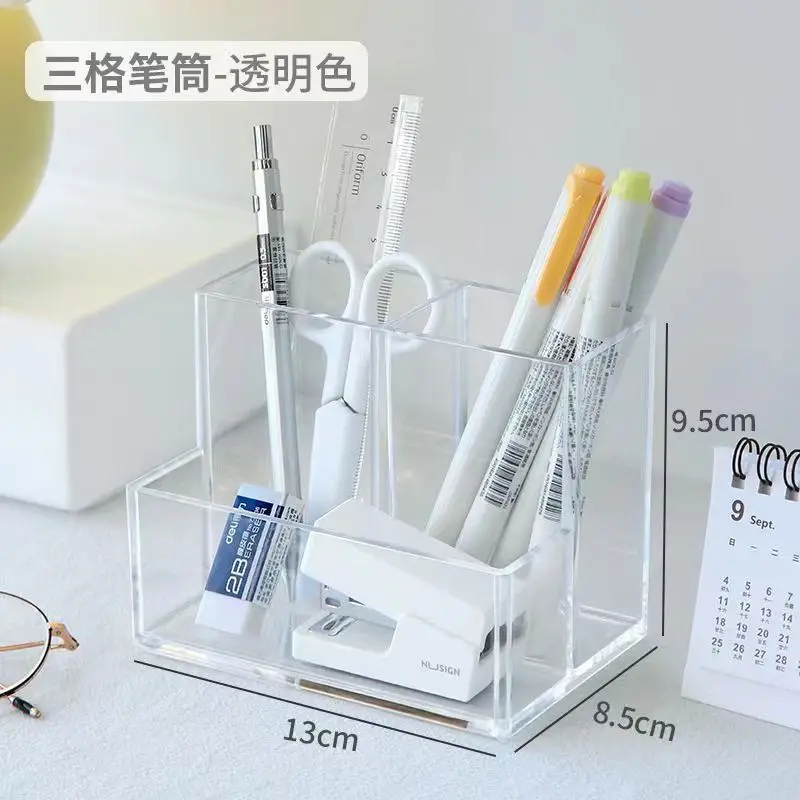 Transparent 3-Section Pen Storage Box Stationary Storage Box Transparent Pen Holder
Transparent 3-Section Pen Storage Box Stationary Storage Box Transparent Pen Holder