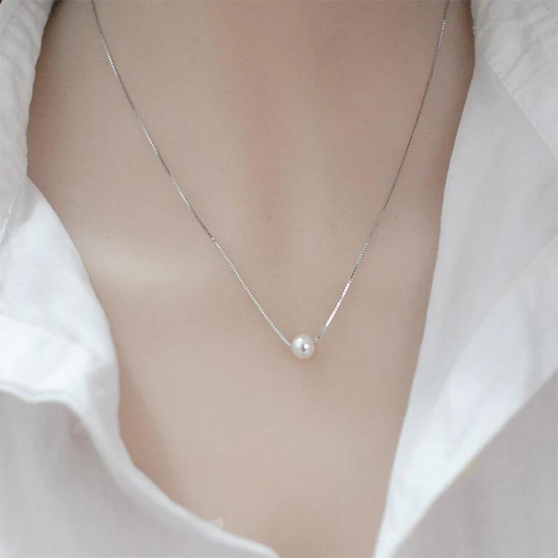 925 Sterling Silver Fine Jewelry Simple Hot Fashion 10mm Simulated Pearl Chain Necklace Collares Bijoux Femme Simple Accessories
925 Sterling Silver Fine Jewelry Simple Hot Fashion 10mm Simulated Pearl Chain Necklace Collares Bijoux Femme Simple Accessories