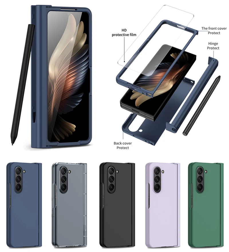 Складной защитный Жидкий чехол с петлями Fold5 для Samsung Galaxy Z Fold 5, шелковистый жесткий чехол из поликарбоната со стеклянной пленкой 
Складной защитный Жидкий чехол с петлями Fold5 для Samsung Galaxy Z Fold 5, шелковистый жесткий чехол из поликарбоната со стеклянной пленкой