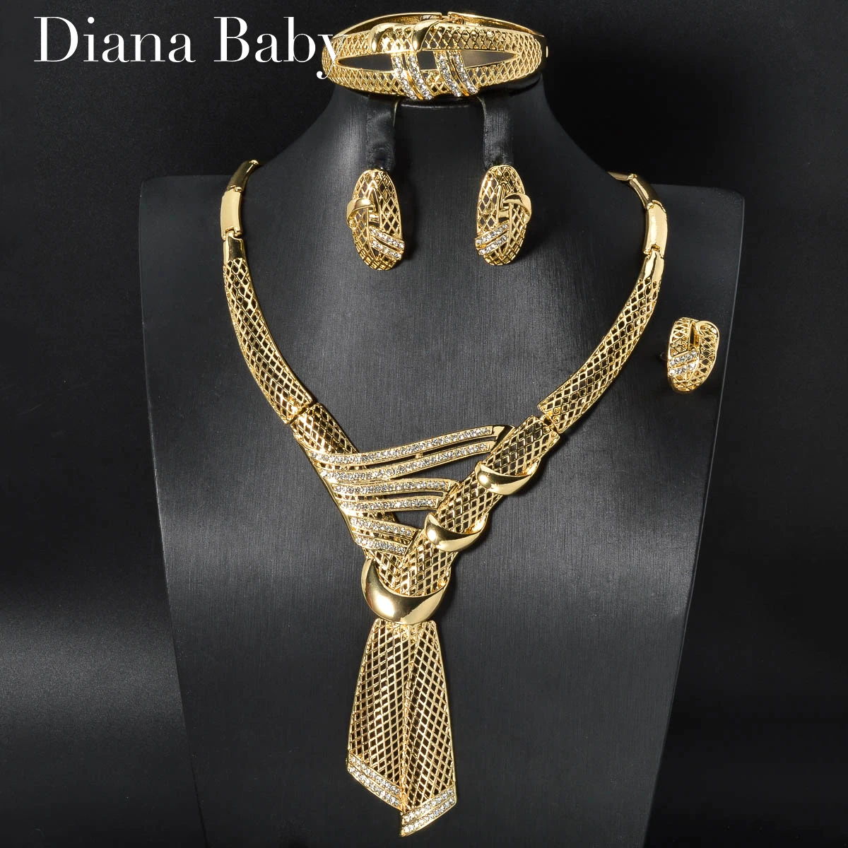 Diana baby Elegant Necklace Chic Ring Metal Earrings Fashion Bangle Gold Color Jewelry Sets for Wedding 1 Mallzona S4f4aadd8d3f747b7b8fb39147f22e4f4G Diana baby Elegant Necklace Chic Ring Metal Earrings Fashion Bangle Gold Color Jewelry Sets for Wedding Mallzona