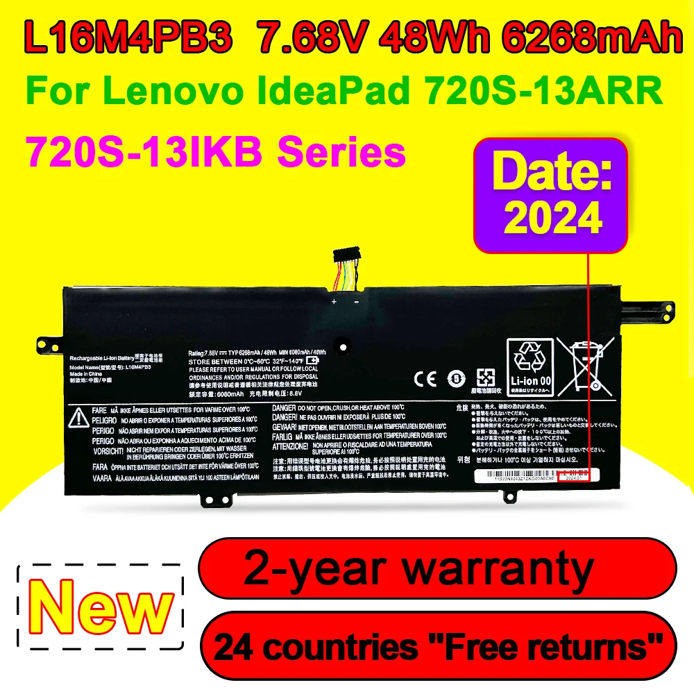 Новый аккумулятор L16M4PB3 для ноутбука Lenovo IdeaPad 720S-13 720S-13IKB 720S-13ARR 720S-131KB Series L16C4PB3 L16L4PB3, высокое качество
Новый аккумулятор L16M4PB3 для ноутбука Lenovo IdeaPad 720S-13 720S-13IKB 720S-13ARR 720S-131KB Series L16C4PB3 L16L4PB3, высокое качество