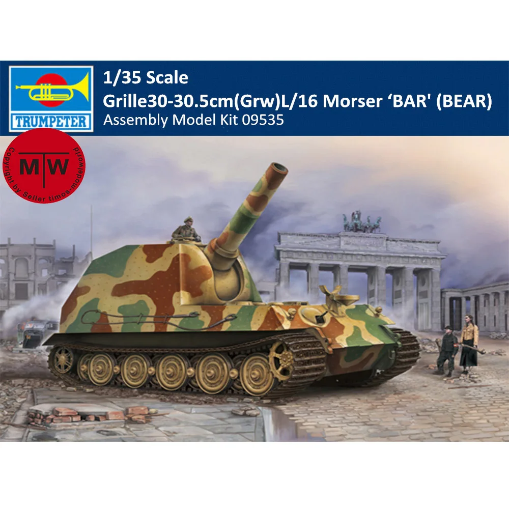 Trumpeter, модель в масштабе 09535, строительная (Grw)L/16 Morser «бара» (медведь), военные пластиковые сборные модели, наборы
Trumpeter, модель в масштабе 09535, строительная (Grw)L/16 Morser «бара» (медведь), военные пластиковые сборные модели, наборы