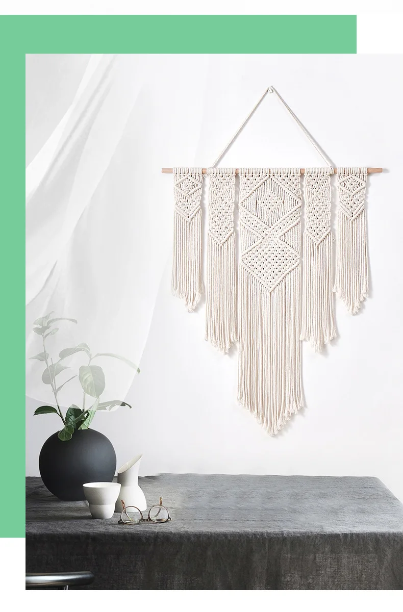 Handwoven Tassel Wall Art - White Bohemian Guest Room Decor 2 S4f4f0e2c8dfc4f32a185e844a7bd3461e