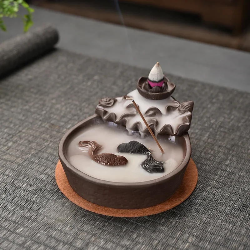 Backflow Office Decor Crafts Incense Fish Home Meditation House Zen Holder Burner Ornaments Buddhist Tea Censer Gifts Chinese
Backflow Office Decor Crafts Incense Fish Home Meditation House Zen Holder Burner Ornaments Buddhist Tea Censer Gifts Chinese