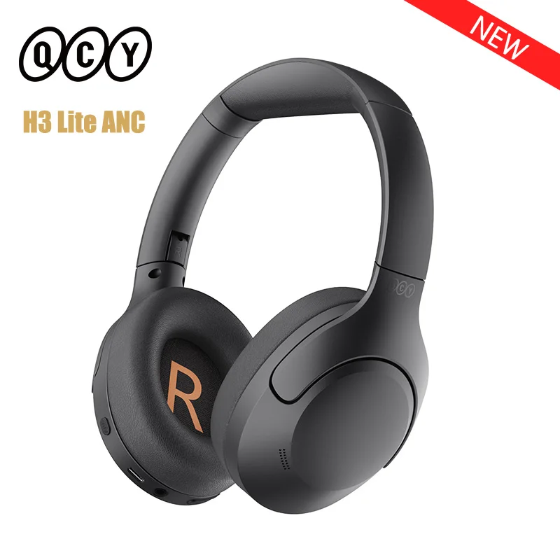 

QCY H3 Lite ANC Wireless Headphones Bluetooth 5.3 Active Noise Cancelling Over Ear Headset 40mm Driver HiFi Sound Earphones