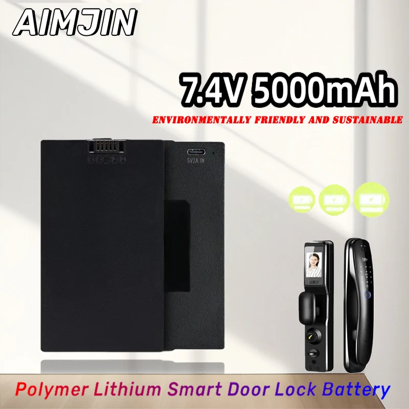 5000mah 7.4V Polymer Lithium Smart Door Lock Battery For Xiaomi Bosch Haier Ect
5000mah 7.4V Polymer Lithium Smart Door Lock Battery For Xiaomi Bosch Haier Ect
