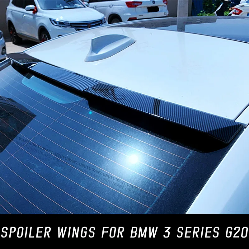 

For 2019 20 21 22 BMW 3 Series G20 320i 325i 330i Rear Window Roof Spoiler Wings Black Carbon Car Tuning Styling Accessories