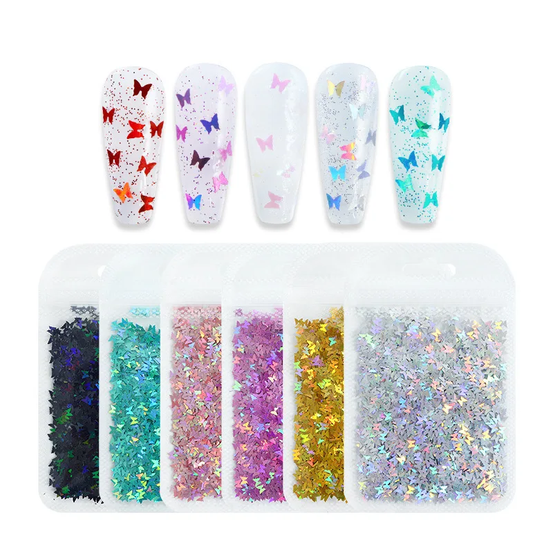 2g/bag 3MM Laser Litter Butterfly Nail Glitter Decoration Extra Thin Shiny Nails Charms Manicure Art Design Accessories Supplies
2g/bag 3MM Laser Litter Butterfly Nail Glitter Decoration Extra Thin Shiny Nails Charms Manicure Art Design Accessories Supplies